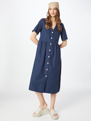 Monki Shirt Dress in Blue: front