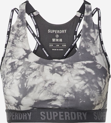 Superdry Bustier Sports-BH i grå: forside