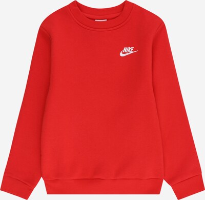 Nike Sportswear Sweatshirt 'Club Fleece' in rot / weiß, Produktansicht