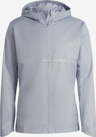 ADIDAS PERFORMANCE Athletic Jacket 'Own the run' in Grey: front