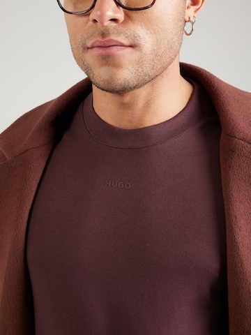 HUGO Koszulka 'Dapolino' w kolorze brązowy