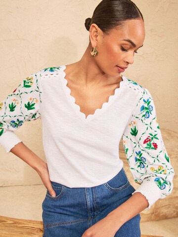 love & roses Shirt in Beige