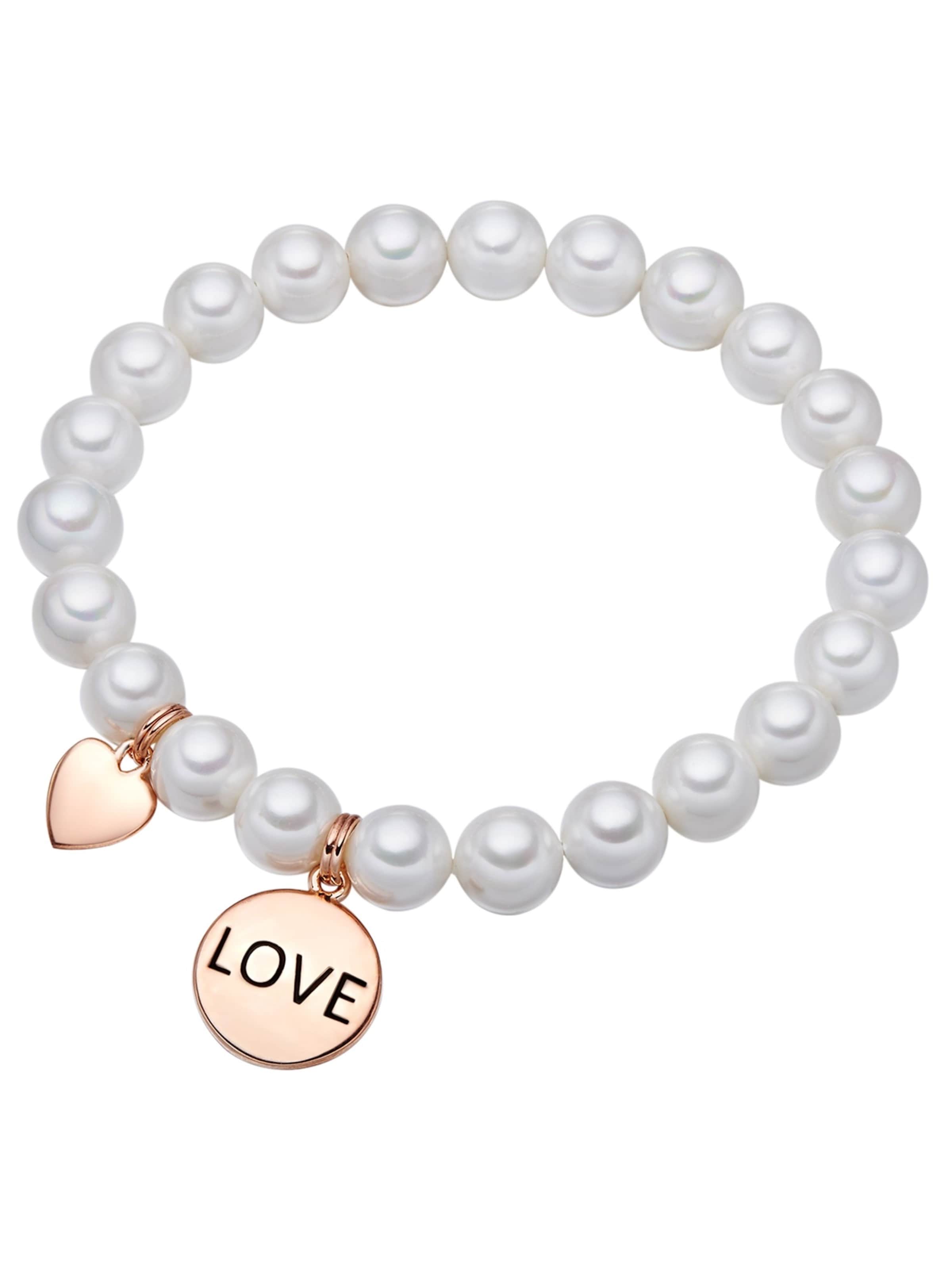 Braccialetto di Lulu & Jane in bianco: frontale