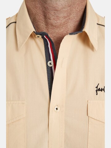 Jan Vanderstorm Comfort fit Button Up Shirt ' Skirnir ' in Beige