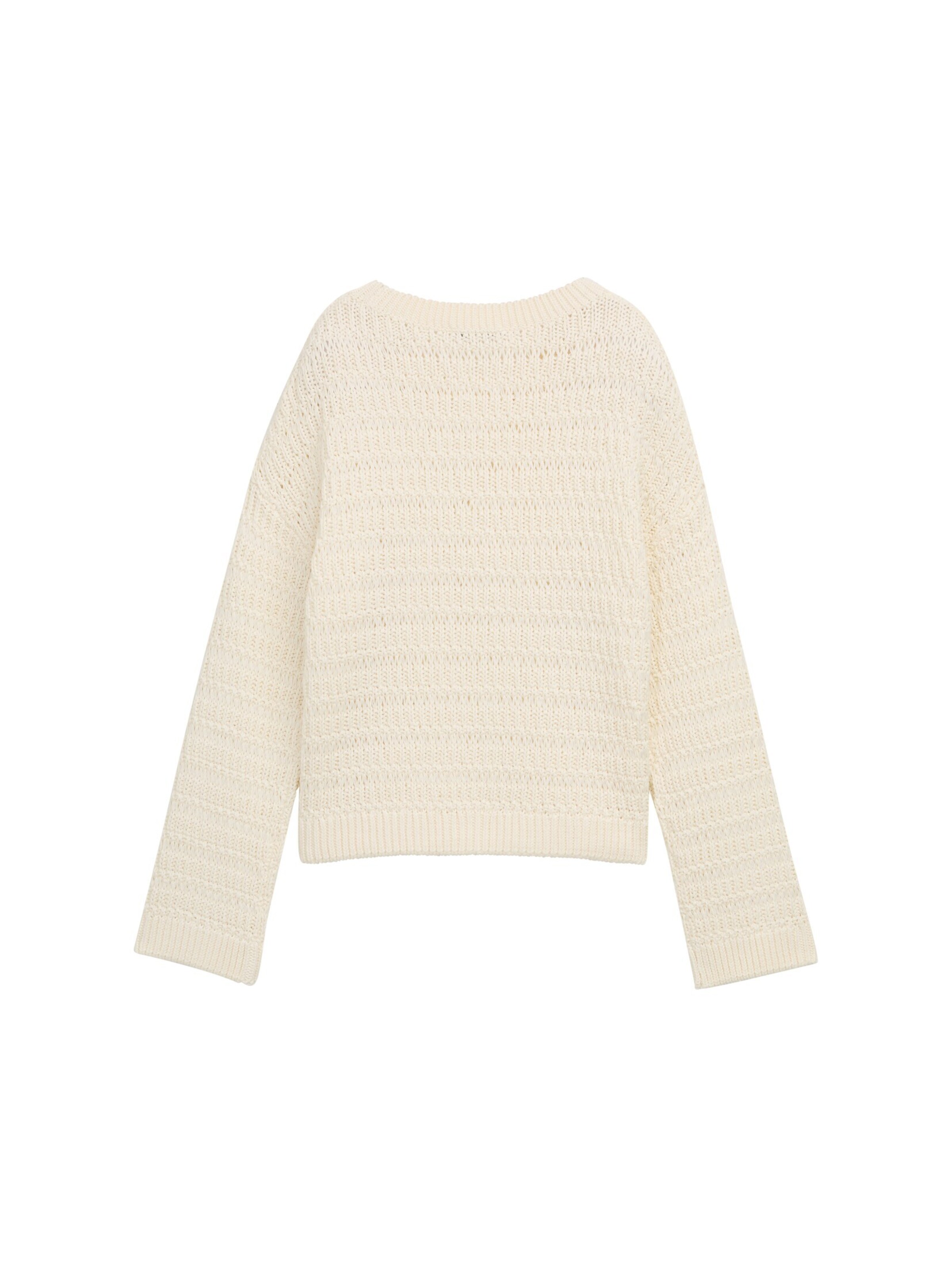 TOM TAILOR DENIM Trui in Wit: voorkant