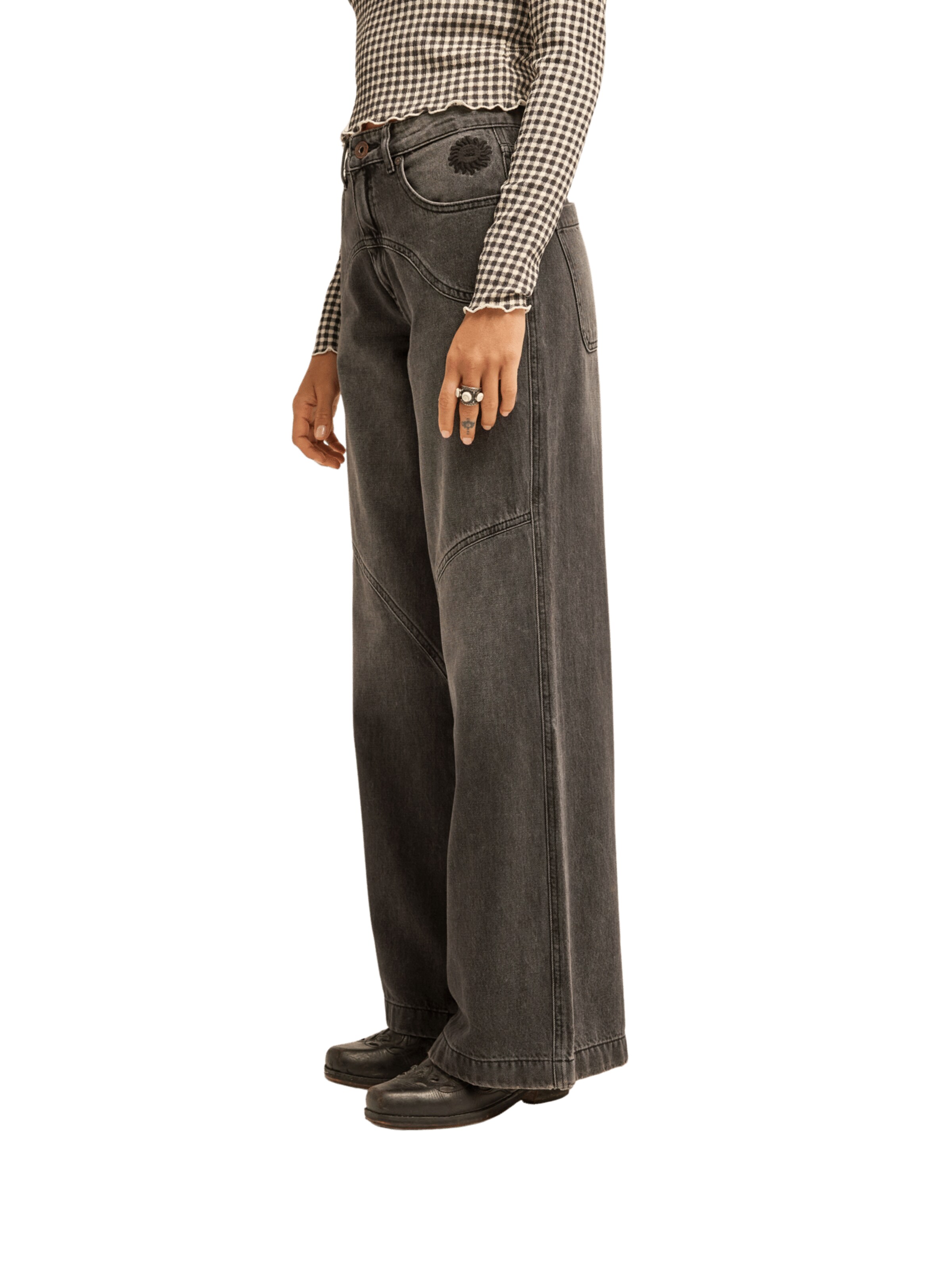 BILLABONG Wide Leg Jeans 'Riva' in Grau
