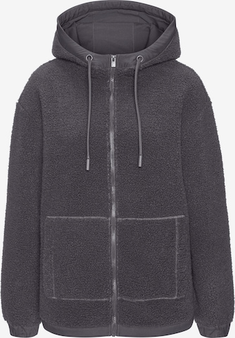 Jachetă fleece de la Elbsand pe gri: față