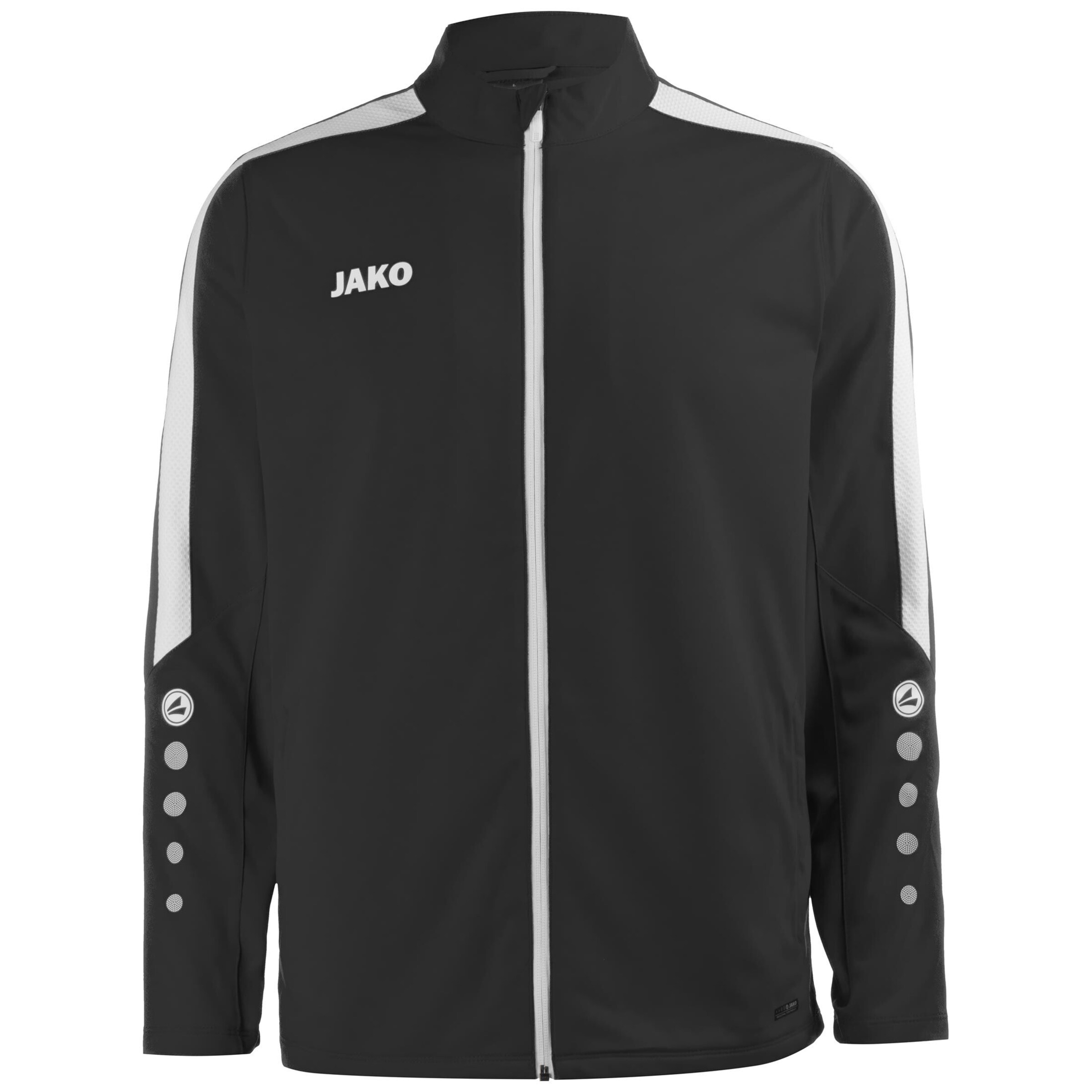 JAKO Trainingsjacke 'Power' in Schwarz: Vorderseite