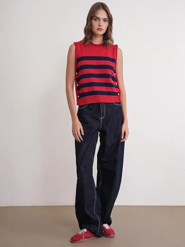Haut 'Strickoberteile' MixRay en rouge