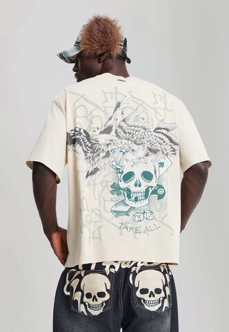 Ed Hardy Футболка в Бежевый: сзади