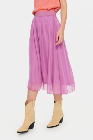 SAINT TROPEZ Skirt 'Coral' in Purple: front