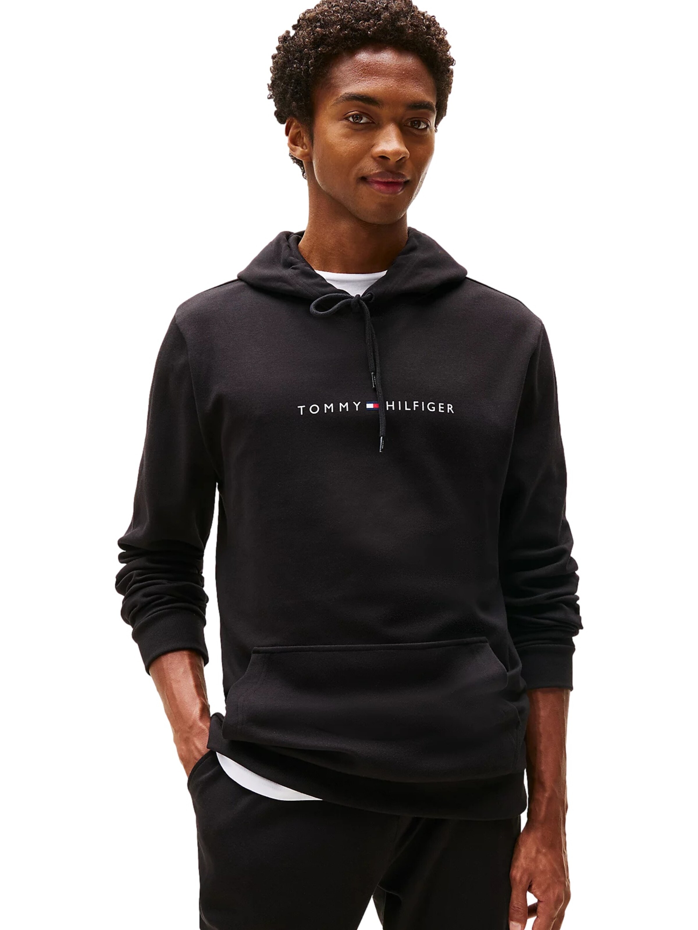 TOMMY HILFIGER Sweatshirt in Black: front