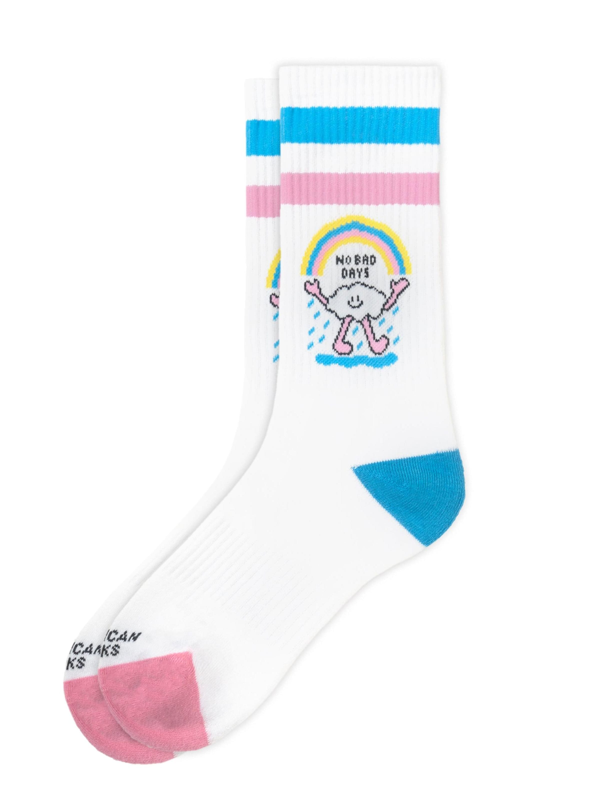 American Socks Socks 'No Bad Days' in White: front
