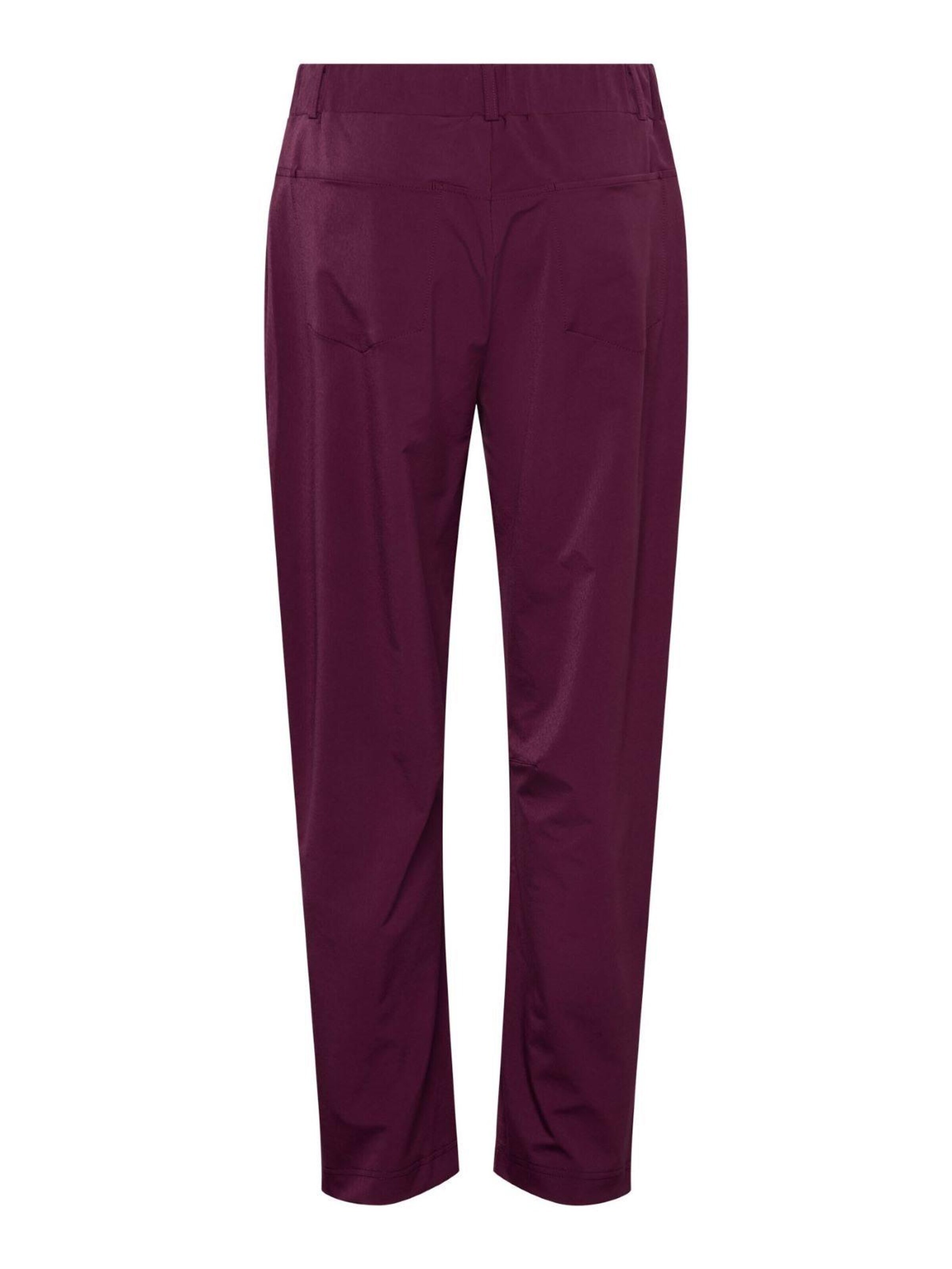 &co woman Regular Trousers '&Co Woman Renza broek bordo' in Red