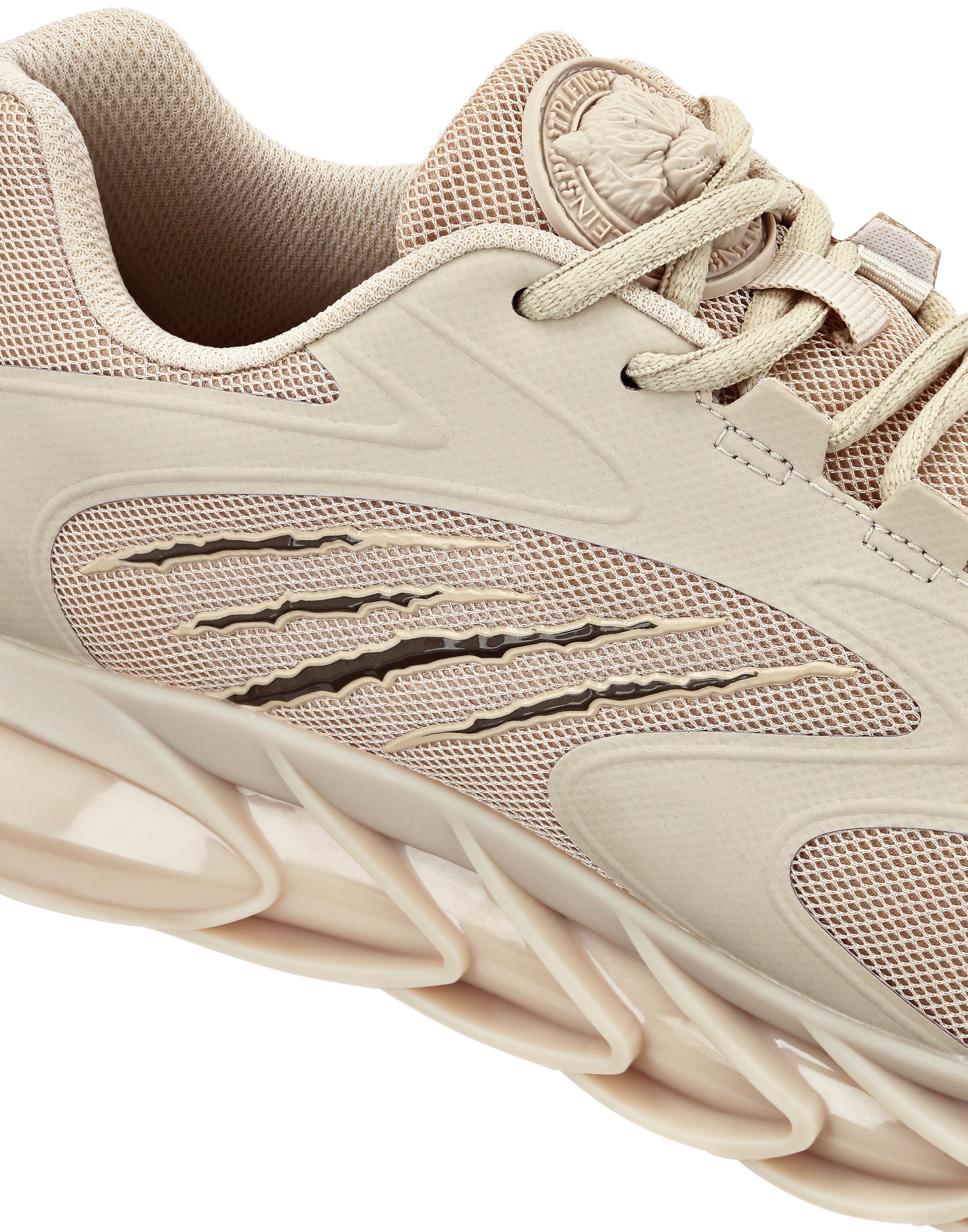 Sneaker bassa 'The Turbine Gen.x.2 Tiger' di Plein Sport in beige