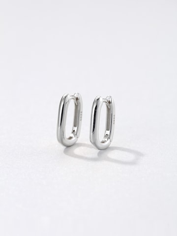 Hey Happiness Earring 'Oval Hoop' in Silver