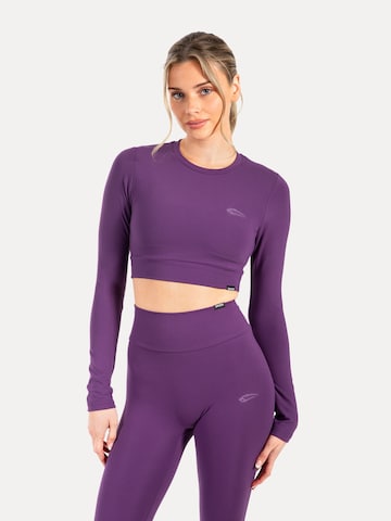 T-shirt Smilodox en violet : devant