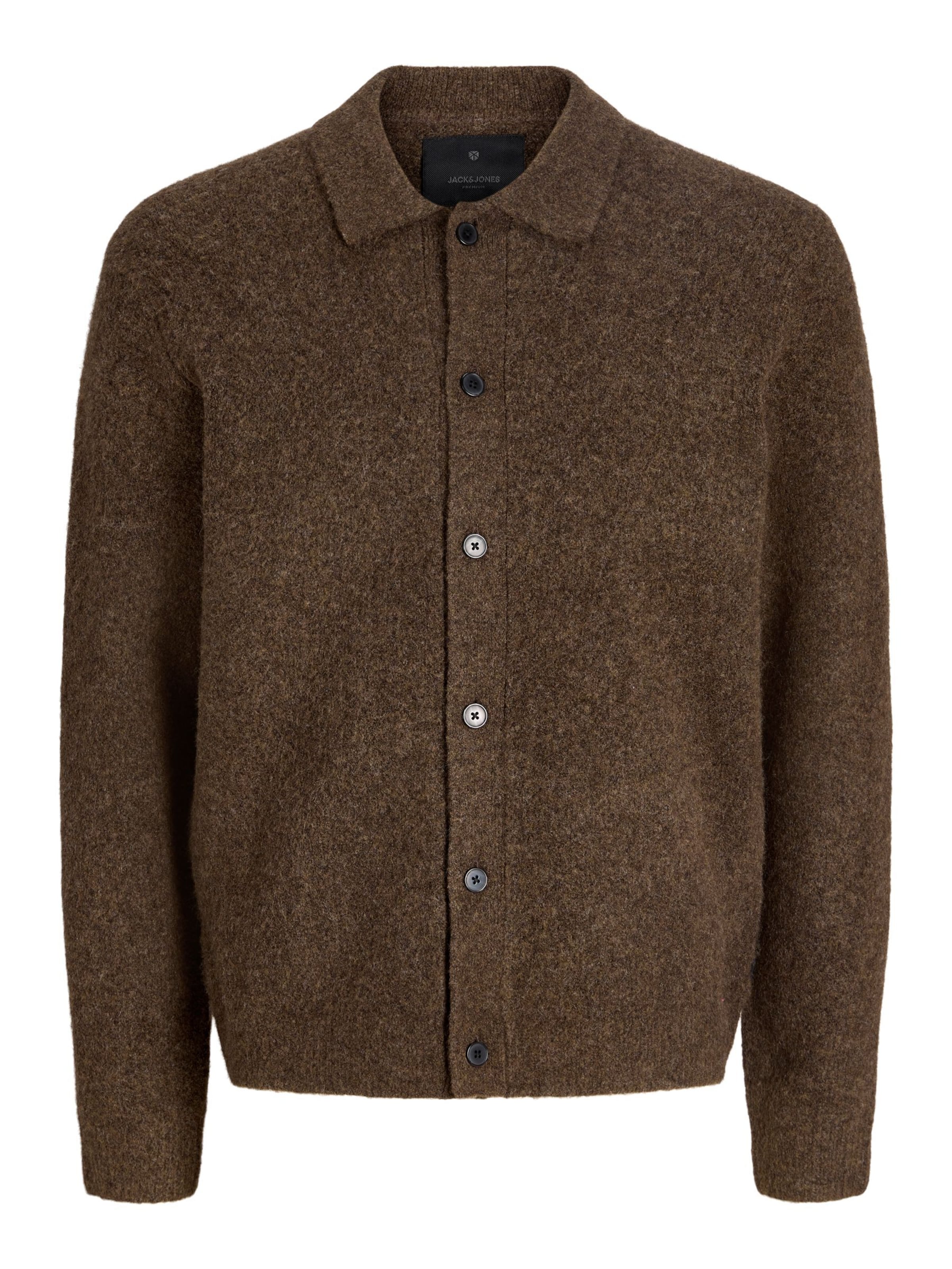 JACK & JONES Gebreid vest in Bruin: voorkant