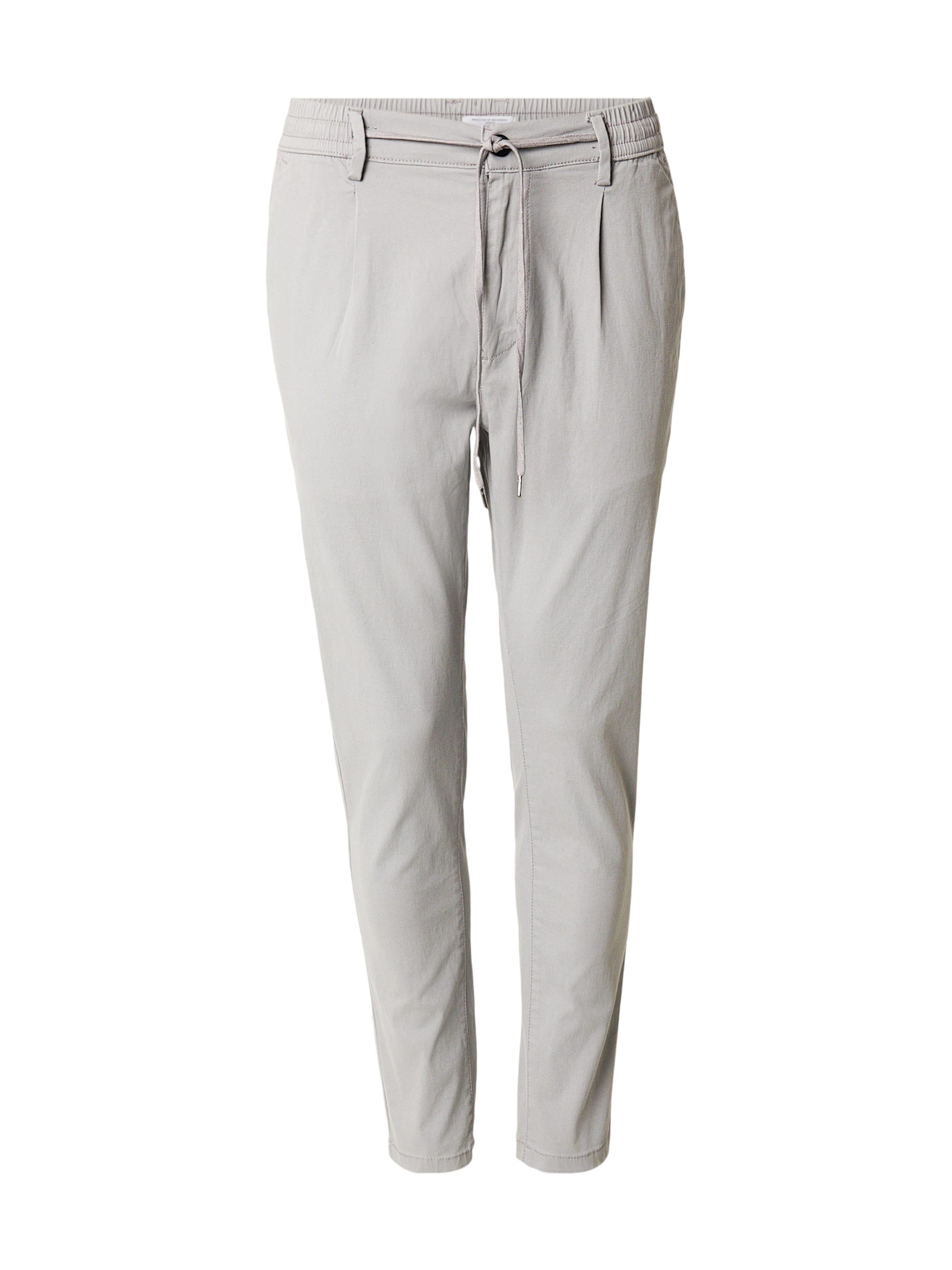 Lindbergh Ozke Hlače z naborki 'Superflex' | siva barva: sprednja stran