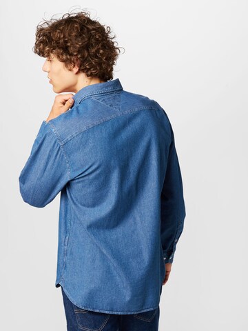 mėlyna TOMMY HILFIGER Standartinis modelis Marškiniai
