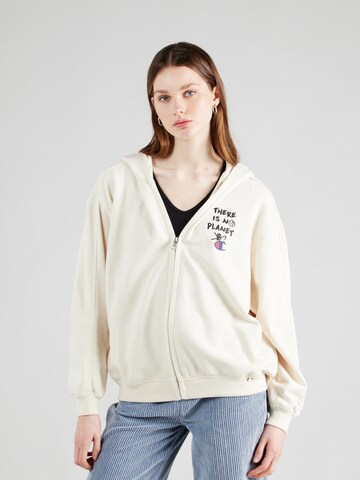 Champion Authentic Athletic Apparel Zip-Up Hoodie in Beige