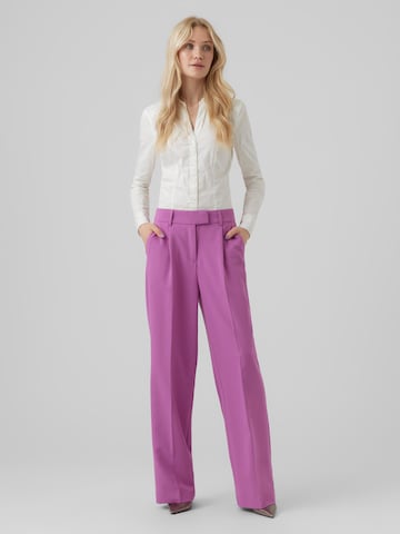 VERO MODA Wide Leg Hose 'Zelda' in Lila