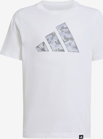 balta ADIDAS SPORTSWEAR Sportiniai marškinėliai 'Camo Graphic Tee': priekis