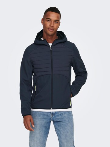 Only & Sons Funktionsjacke 'SANDY' in Blau: predná strana