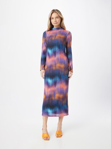 Warehouse - Vestido em mistura de cores: frente