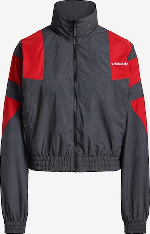 ADIDAS ORIGINALS Jacke 'BLOCKED WASHED ZIPPED TRACK' in Schwarz: Vorderseite