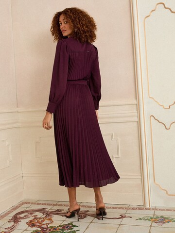 Robe-chemise love & roses en rouge