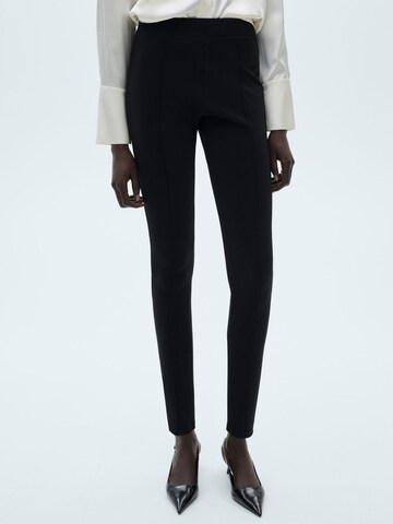 MANGO Slim fit Leggings 'LEZIP' in Black: front