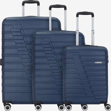 American Tourister Suitcase Set 'Activair' in Blue: front