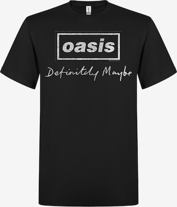 T-Shirt 'Oasis- Definitely Maybe Script T-Shirt' Oasis en noir : devant