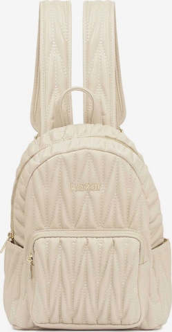 Kazar Backpack in Beige: front