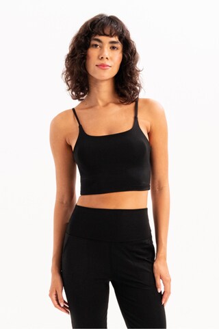 Justever Bralette Sports Bra in Black: front