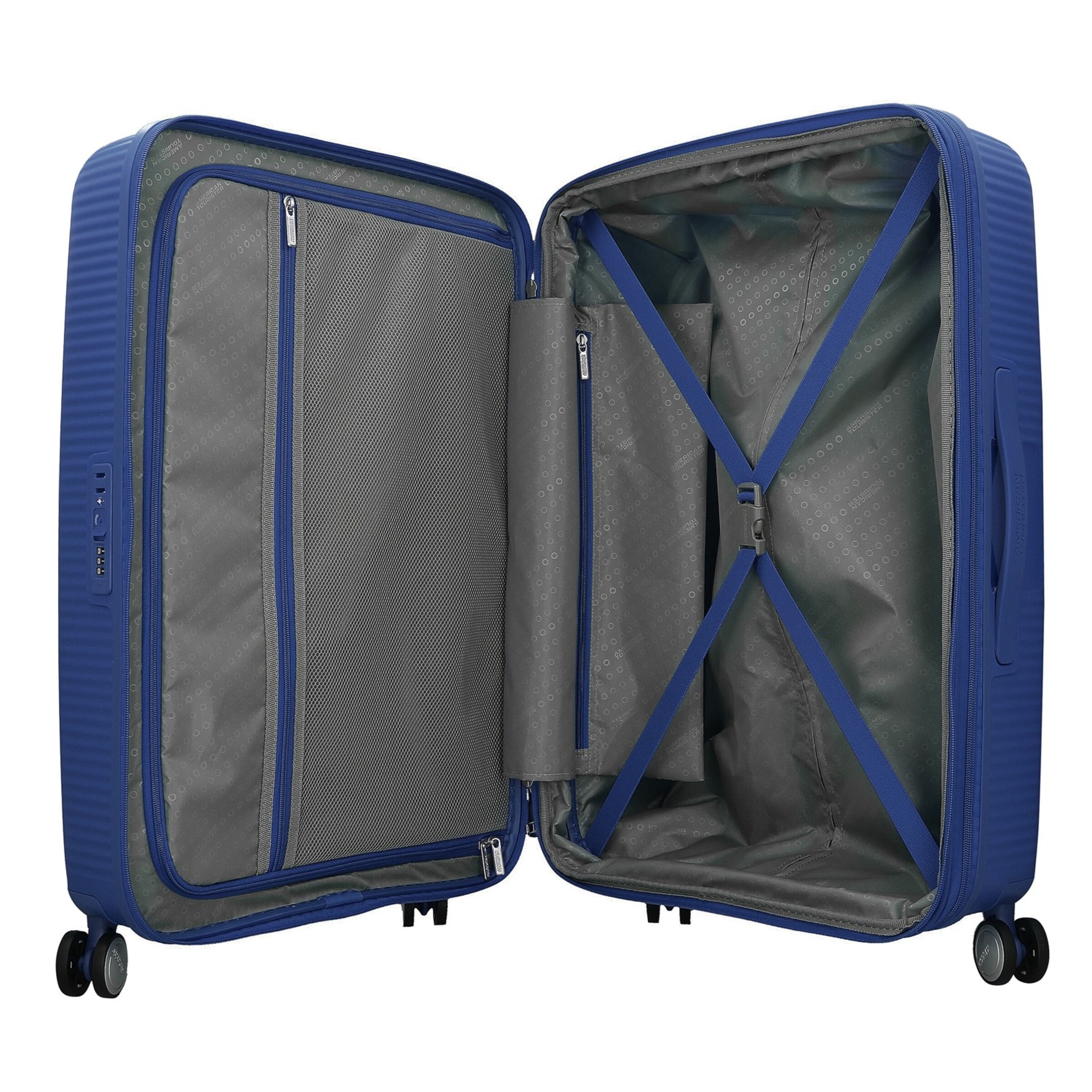 Trolley 'Soundbox' di American Tourister in blu