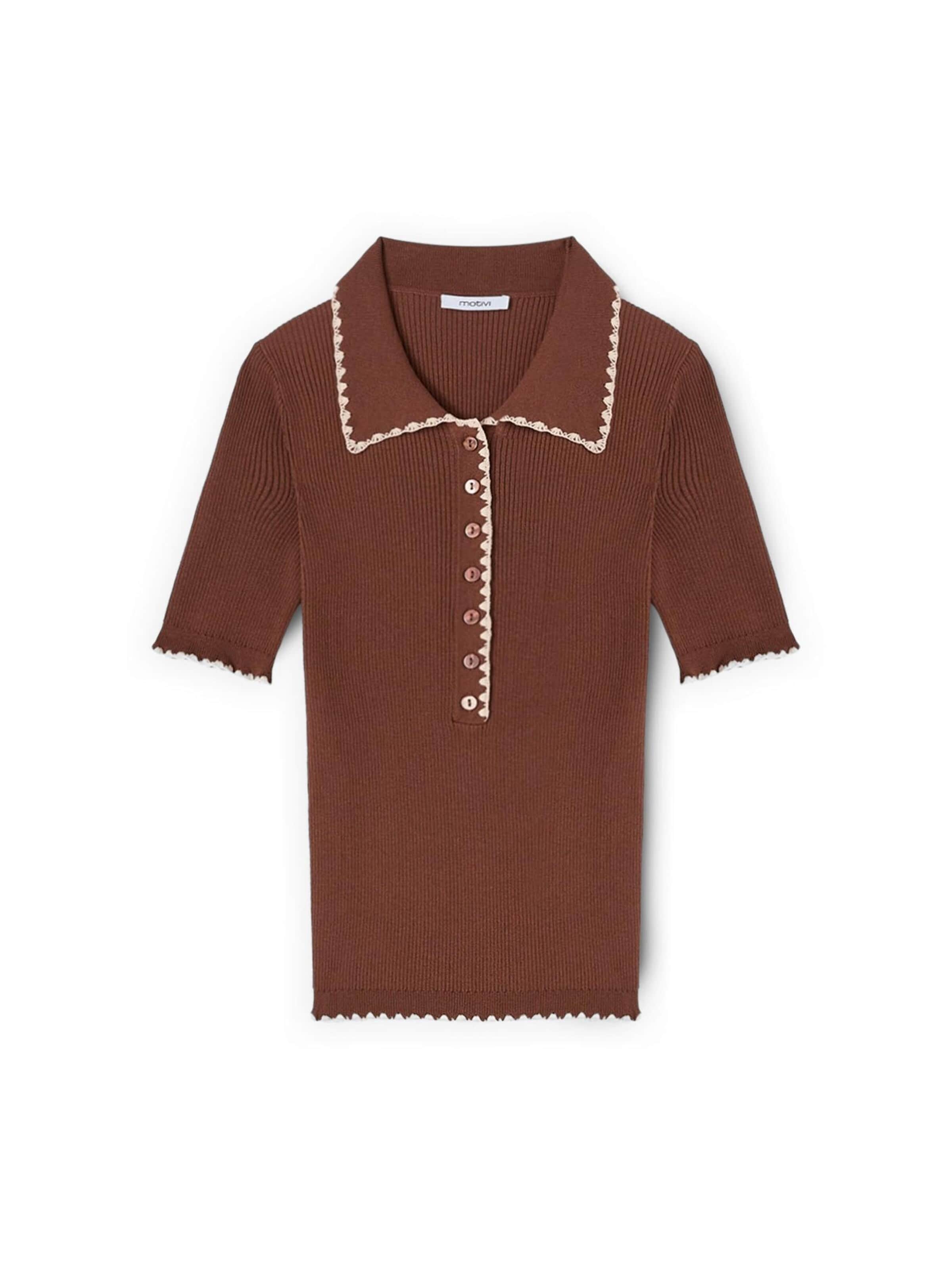 Pull-over MOTIVI en marron : devant