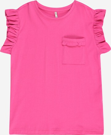 T-Shirt KIDS ONLY en rose : devant