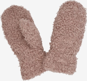 styleBREAKER Fäustlinge 'Teddy Fäustlinge mit Fleece Futter' in Pink: Vorderseite