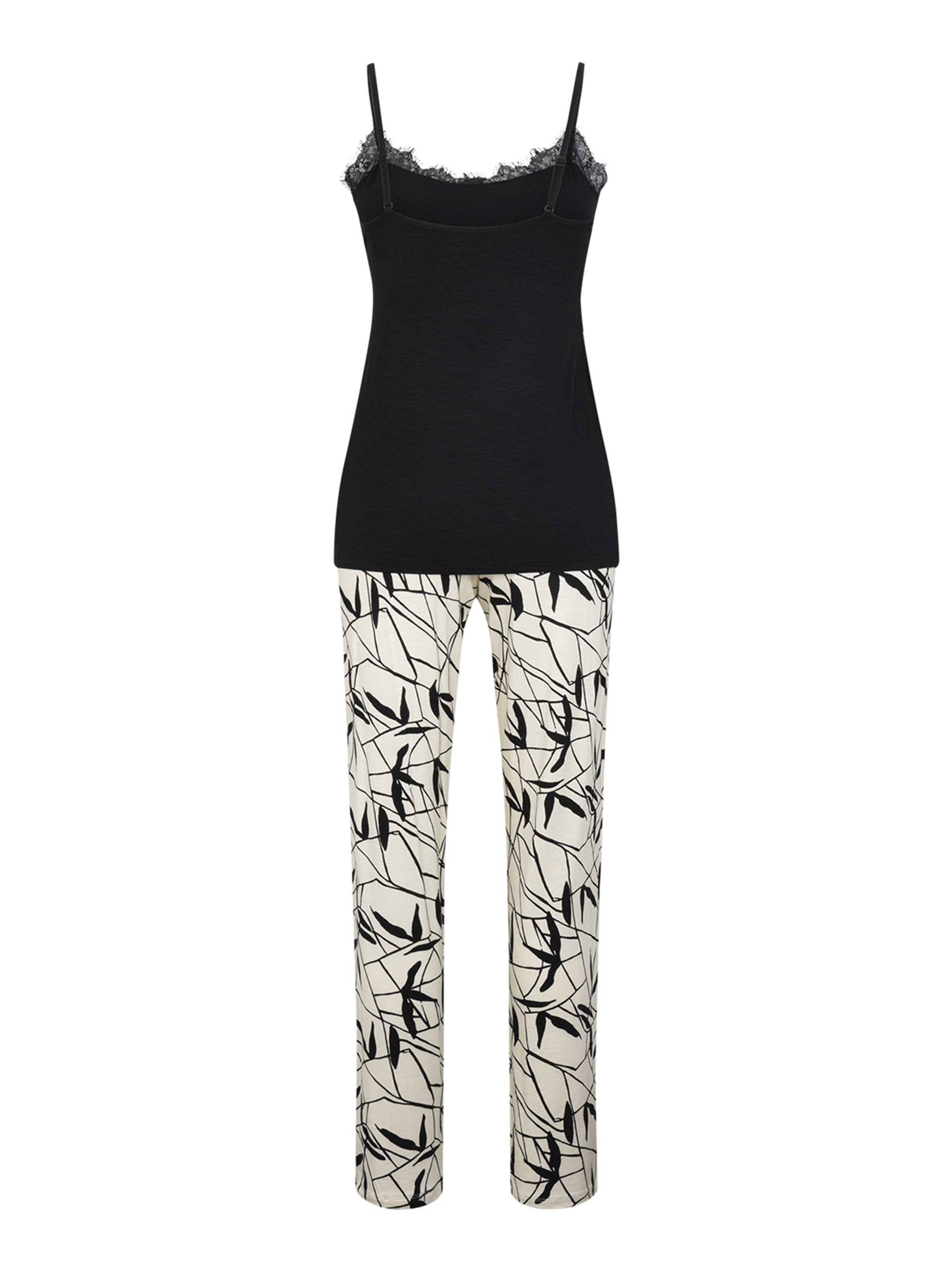 Goldenbay - Pijama ' Gown, Camisole & Pants Petunia ' en negro