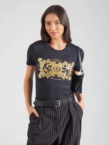 T-shirt 19V69 ITALIA en noir : devant