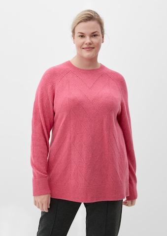 Pull-over TRIANGLE en rose : devant