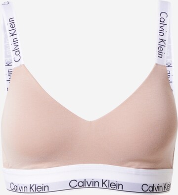 Calvin Klein Underwear Rinnahoidja, värv beež: eest vaates
