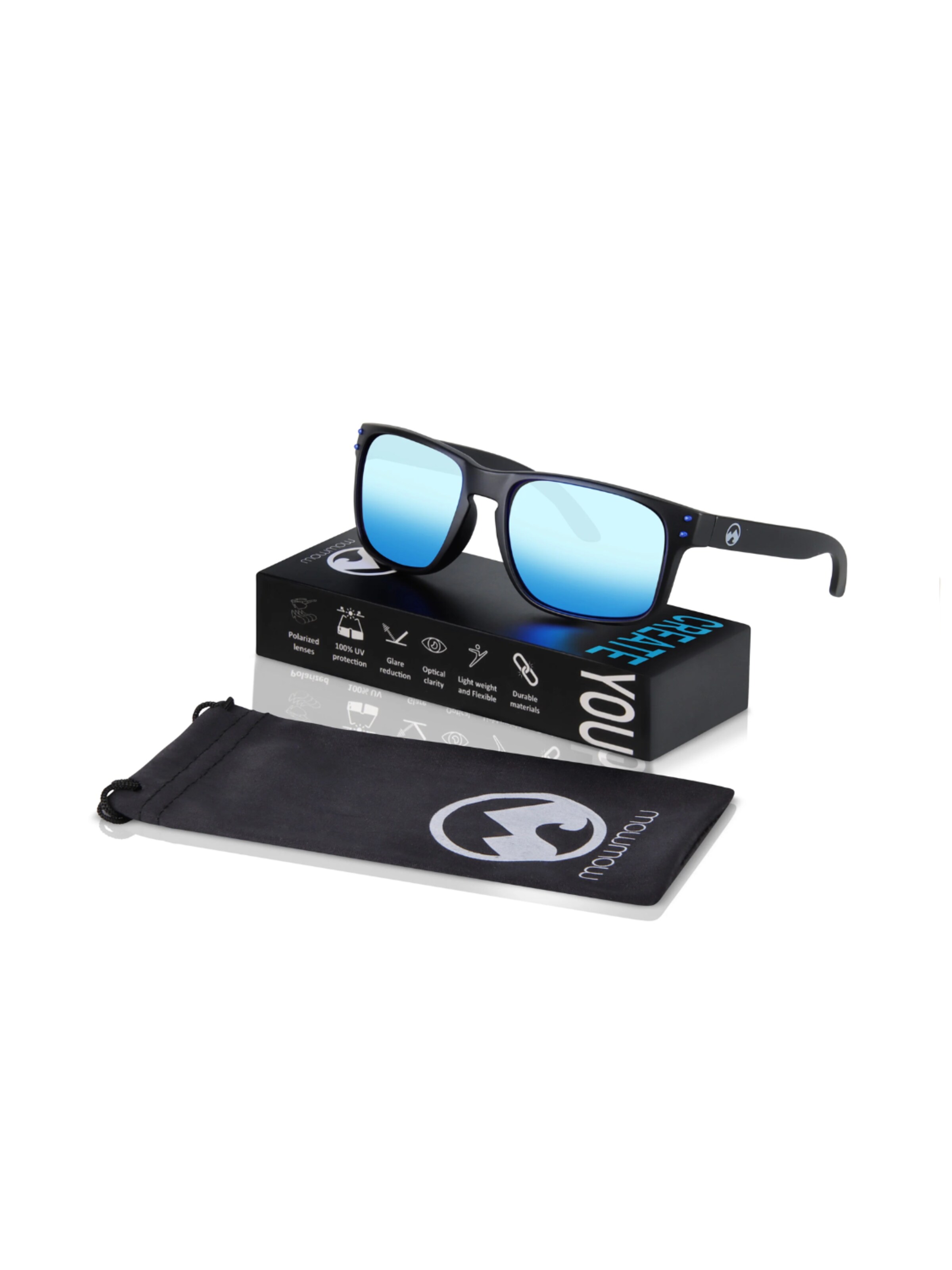 Occhiali da sole sportivi 'MowMow Stick Sunglasses - Polarized - Men - Women' di Mowmow in blu