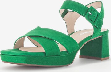 GABOR Strap Sandals in Green: front