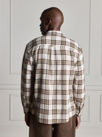 Next Regular fit Button Up Shirt in Beige