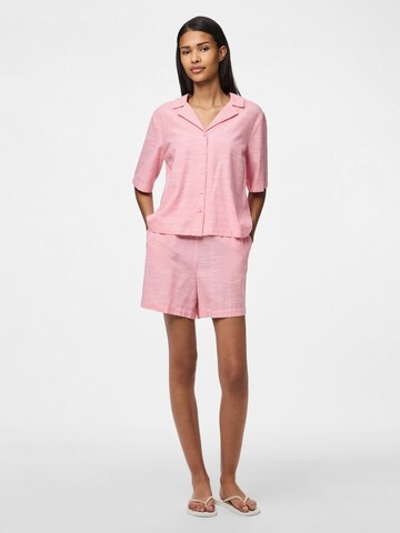 PIECES Regular Pants 'PCApia' in Pink