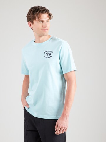 KnowledgeCotton Apparel Μπλουζάκι σε μπλε