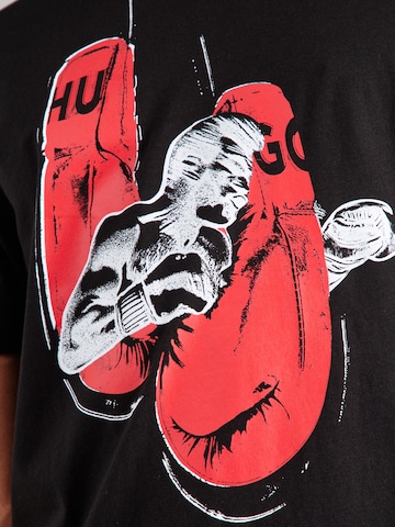 HUGO Shirt 'Diboxer' in Black